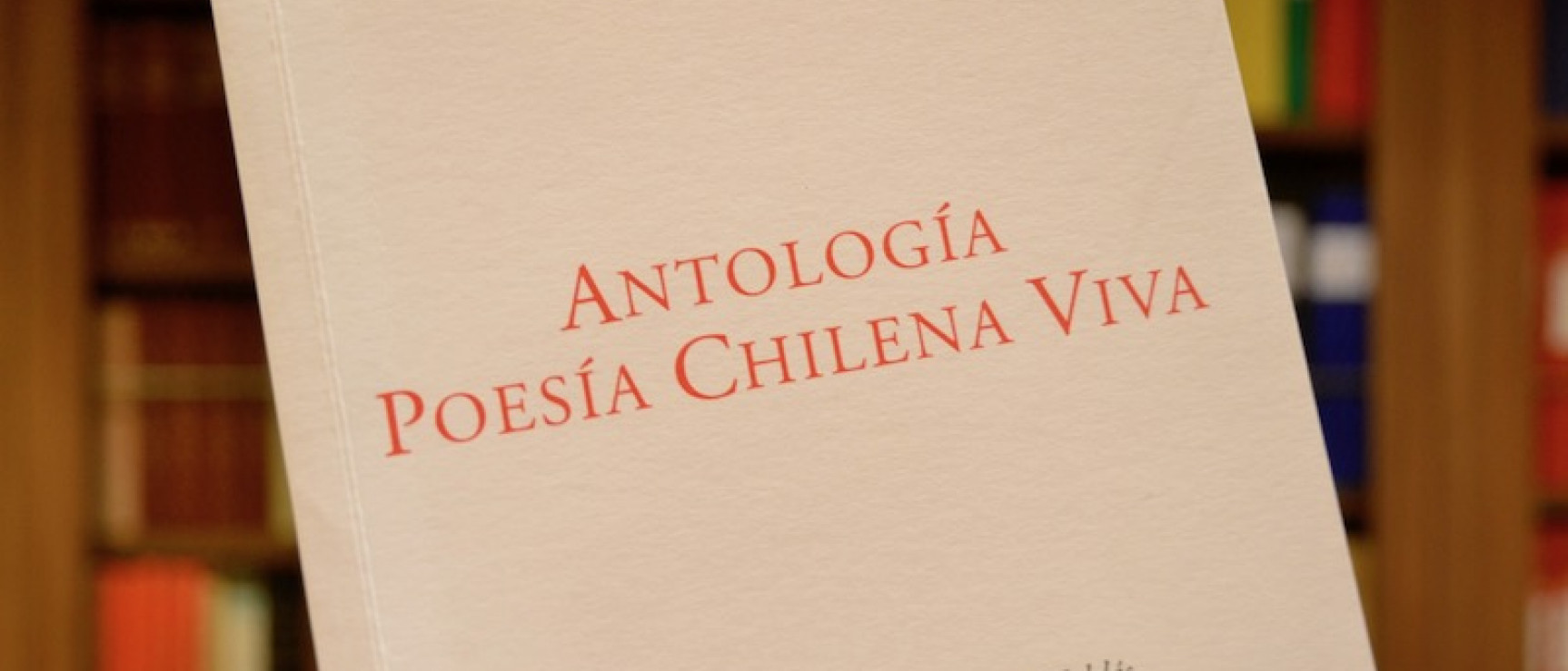 «Poesía chilena viva». Detalle de la cubierta.