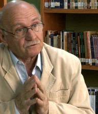 Jacobo Rauskin, de la Academia Paraguaya de la Lengua.Foto: Ecocultura TV.