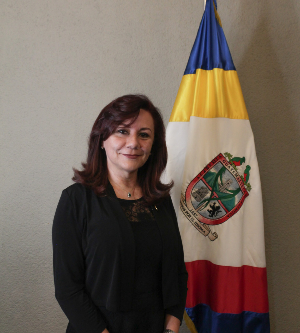Gloria Hernández, miembro de la Academia Guatemalteca de la Lengua.