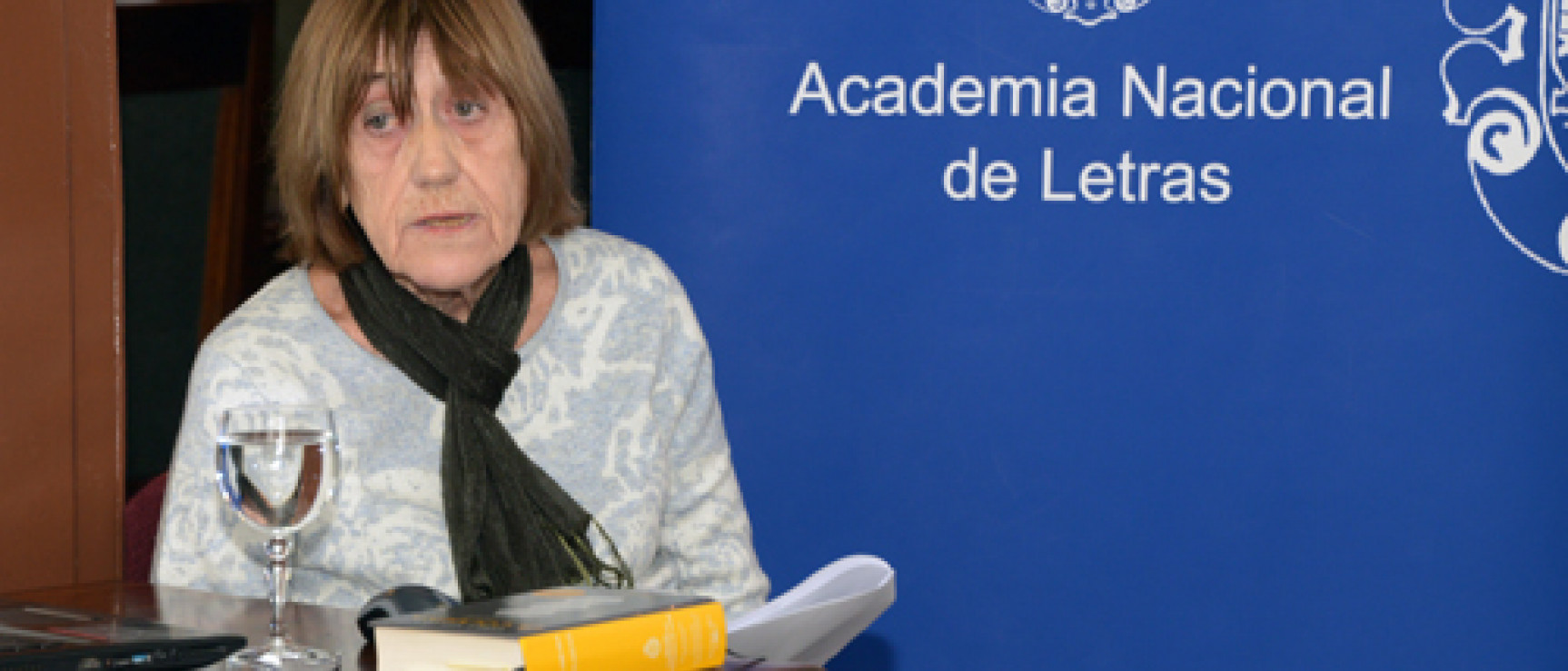 La académica Beatriz Vegh en la presentación de «La colmena».