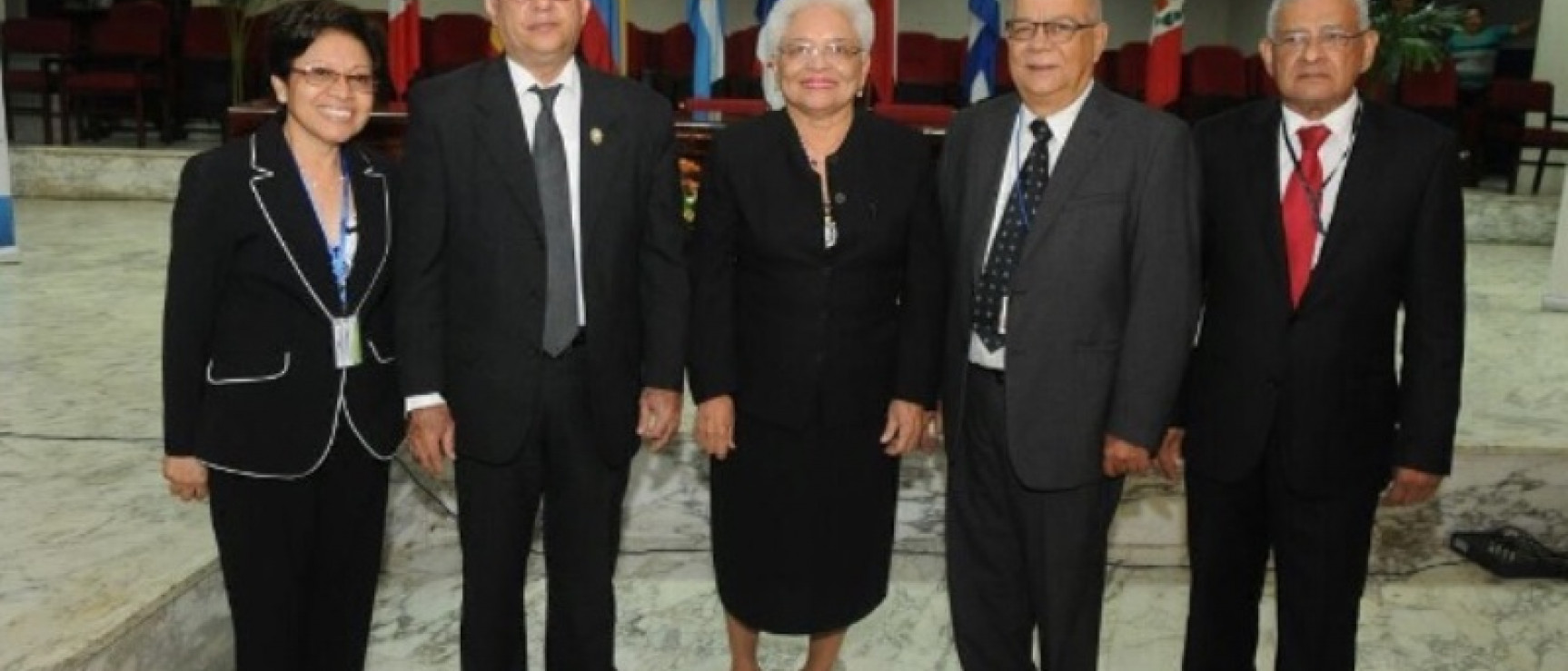 Inauguración del seminario internacional: Fulvia de Castillo, Eduardo Flores Castro, Margarita Vásquez Quirós, Rogelio Rodríguez Coronel y Olmedo García.