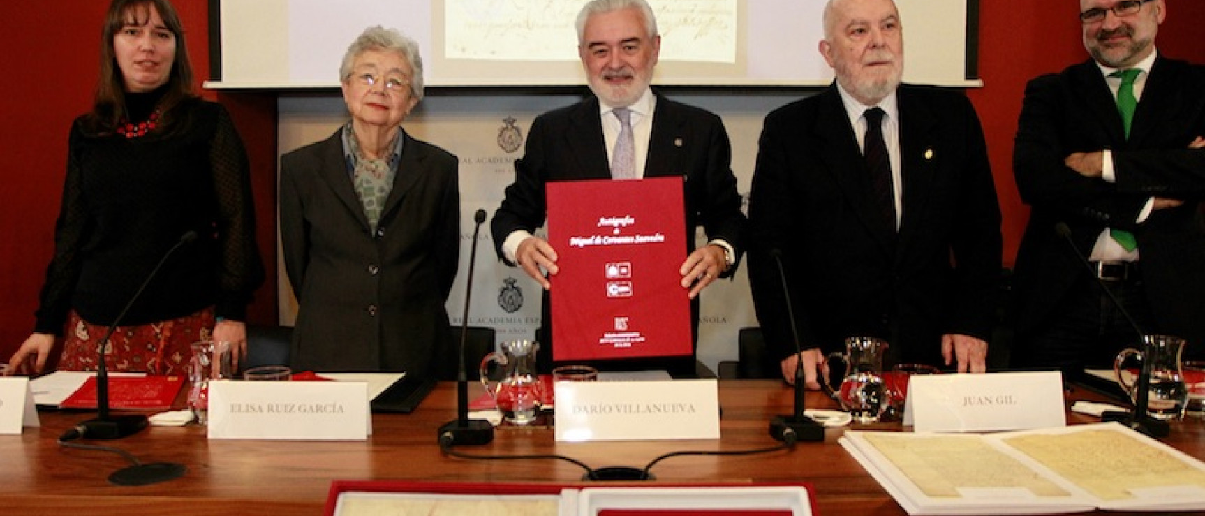 Presentación en la RAE de los manuscritos de Cervantes, 28 de enero de 2016.