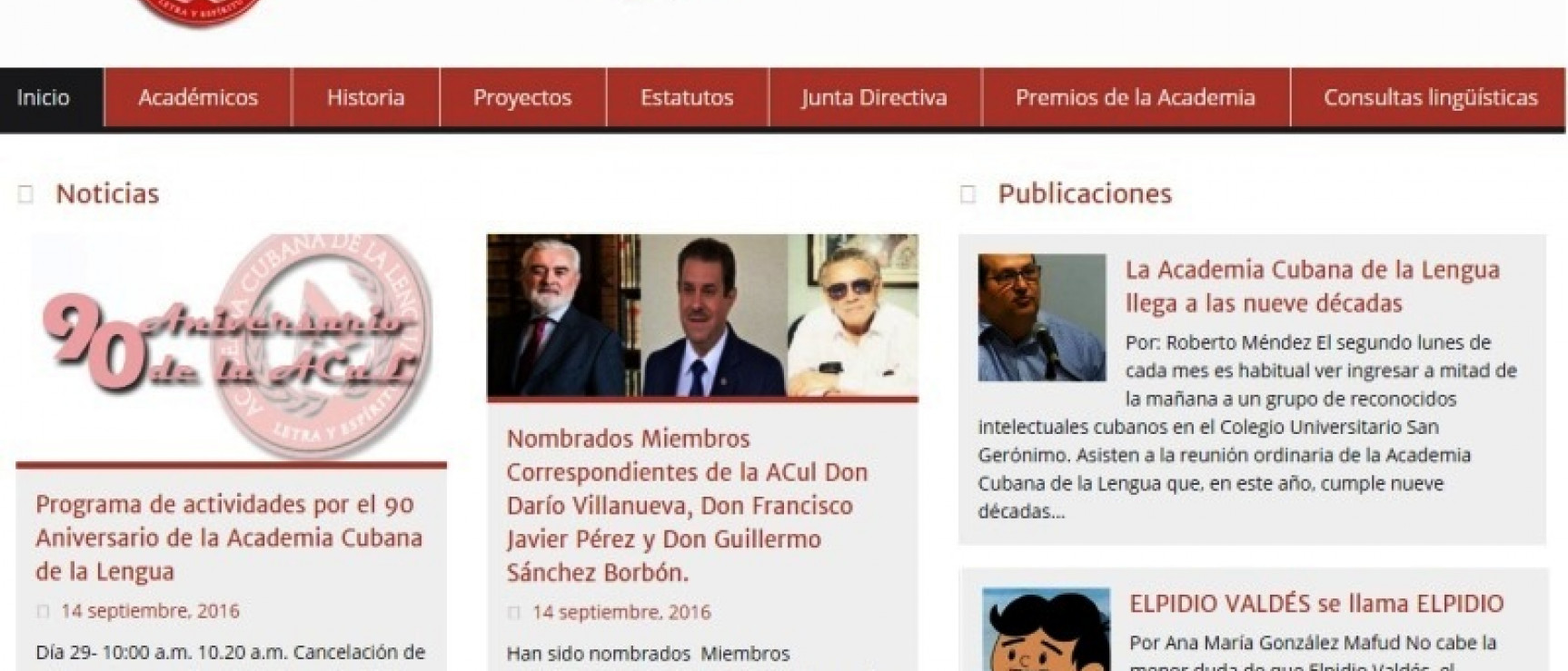 Nuevo portal de la Academia Cubana de la Lengua