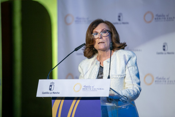 Aurora Egido, secretaria de la RAE, en la gala de entrega de Medallas al Mérito Cultural de Castilla-La Mancha (foto: RAE)