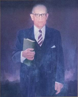 Retrato de el secretario de la ASALE Luis Alfonso