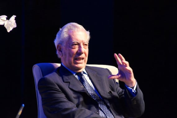 Mario Vargas Llosa, ayer en el congreso.