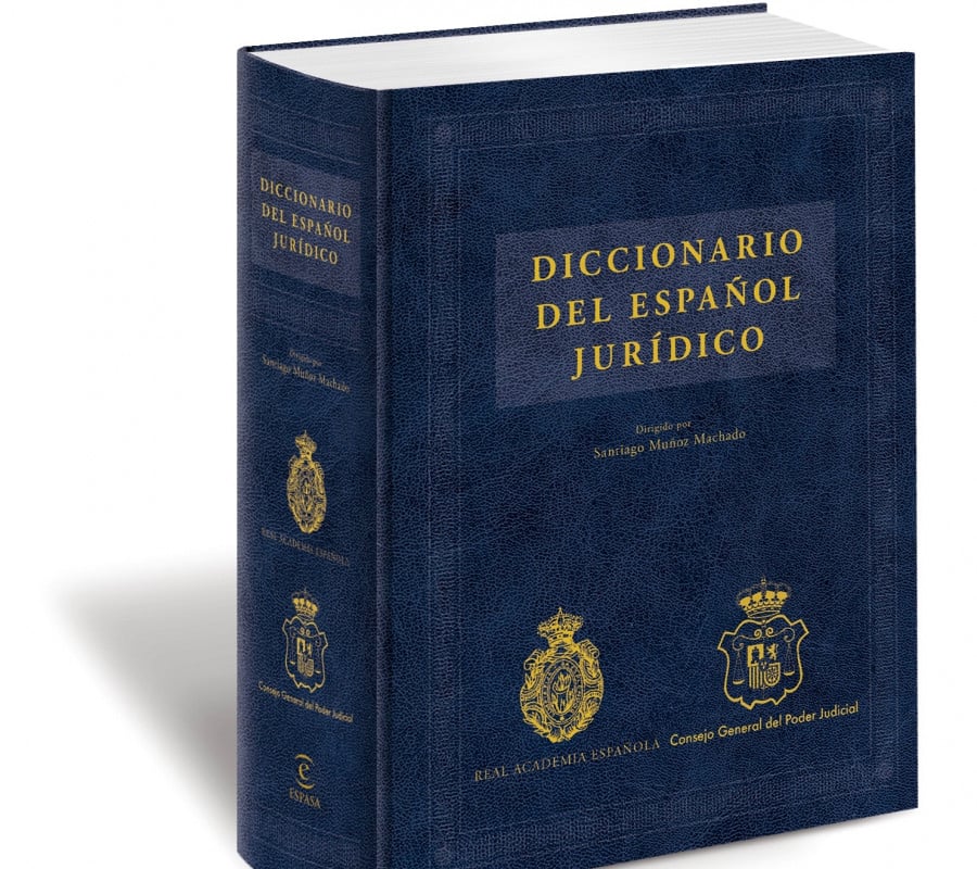 Portada del «Diccionario del español jurídico»