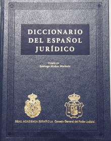 Cubierta del «Diccionario del español jurídico».