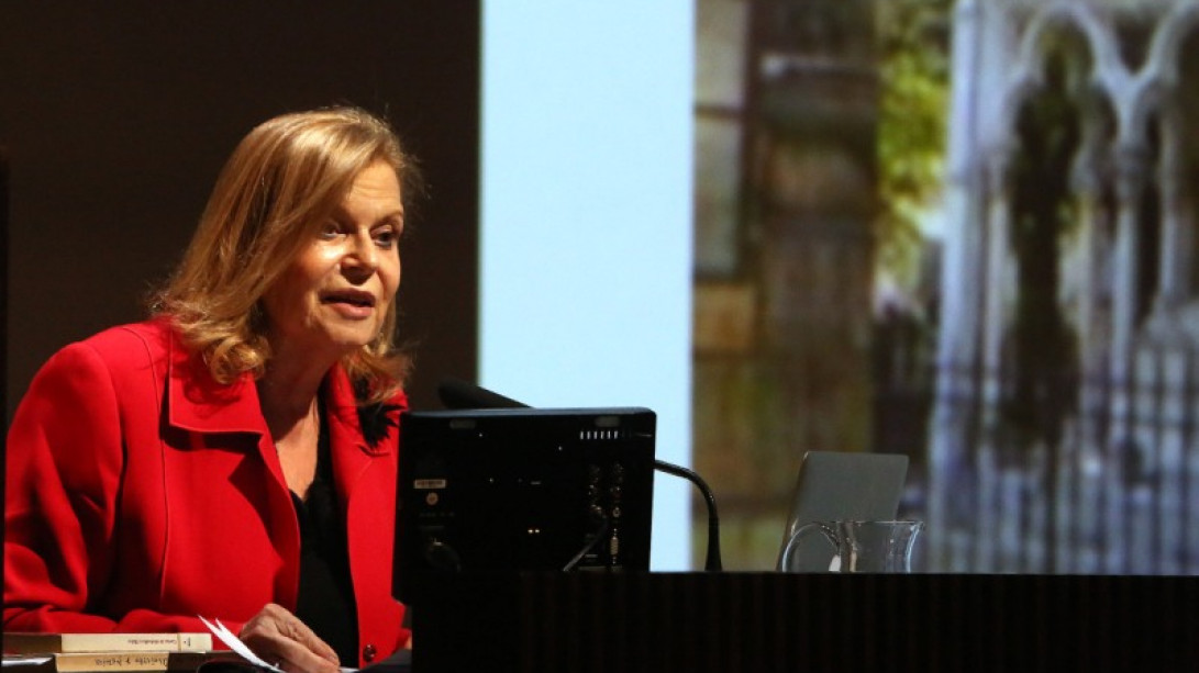 Carme Riera diserta sobre «Abelardo y Heloísa. Cartas de amor en el París del siglo XII» en la Fundación March. Foto: Carmen Botán.