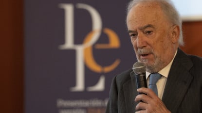 El director de la RAE, Santiago Muñoz Machado, durante la presentación de la actualización del «DLE»