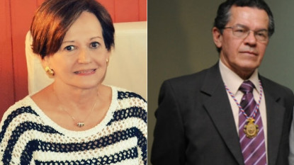 Amalia Chaverri Fonseca, vicepresidenta, y Carlos Francisco Monge, prosecretario de la corporación.