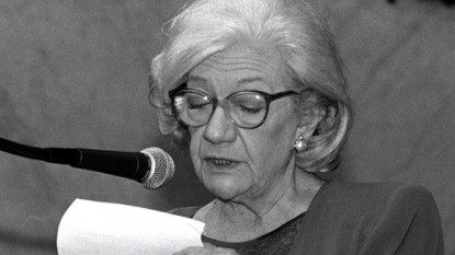 Lectura del discurso de ingreso de Ana María Matute, el 18 de enero de 1998. © «El País».