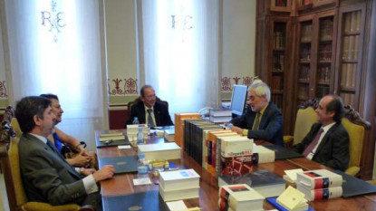 Visita oficial a la RAE del embajador de Brasil y de la presidenta de su Academia