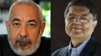 Leonardo Padura, miembro de la Academia Cubana de la Lengua, y Sergio Ramírez, miembro de la Academia Nicaragüense de la Lengua