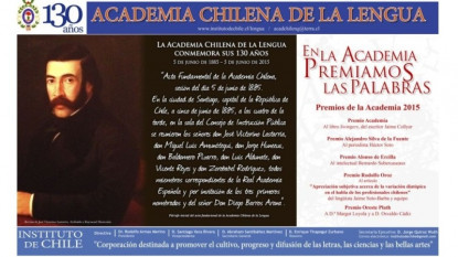 Ventana Cultural de octubre de 2015, dedicada a los 130 años de la fundación de la Academia Chilena.