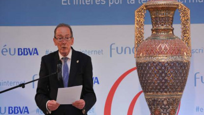 José Manuel Blecua durante la presentación del «Escribir en internet. Guía para los nuevos medios y las redes sociales».