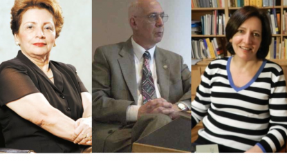 Nydia Palacios, Eduardo Lobo y Virginia Bertolotti, próximos académicos.