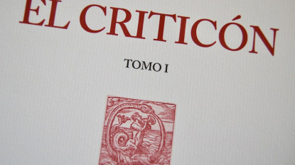 Detalle de la cubierta de la edición crítica de «El Criticón».