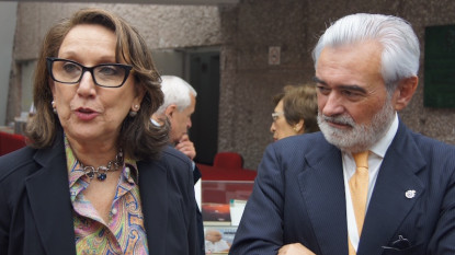 El presidente de ASALE con Rebeca Grynspan