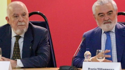 Darío Villanueva y Juan Gil en el homenaje al Inca Garcilaso.