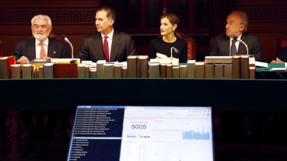 Los reyes de España, en el pleno de la RAE. © Casa de S. M. el Rey