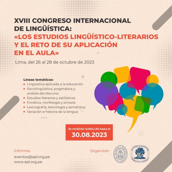 XVIII Congreso Internacional de Lingüística_APL_AEL